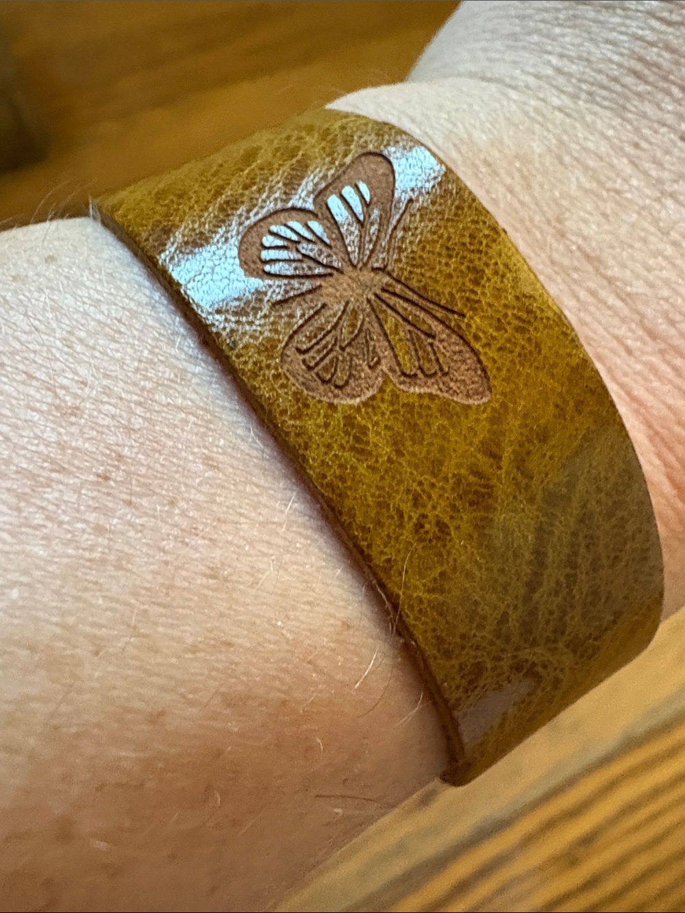 Dillon Rogers Geniune Leather Butterfly Cuff